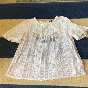 American Eagle lace boho shirt M